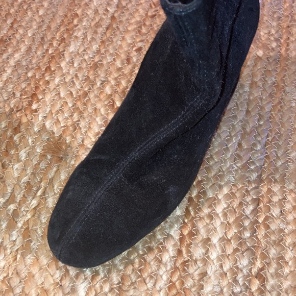 Black suede block heel Free People Cecile ankle boots - Picture 8 of 8
